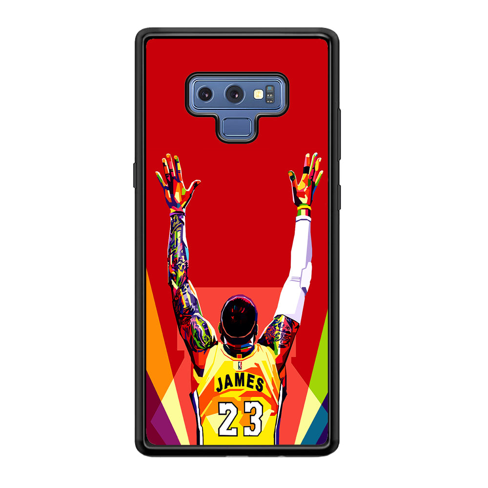 Lebron James Colorful Pop Art Samsung Galaxy Note 9 Case-Phone Case-Rubber Black (2D Case)-Altracase