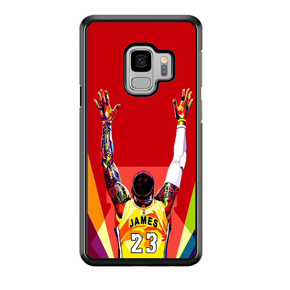 Lebron James Colorful Pop Art Samsung Galaxy S9 Case-Phone Case-Rubber Black (2D Case)-Altracase