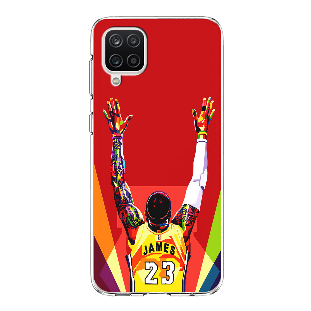Lebron James Colorful Pop Art Samsung Galaxy A12 Case-Phone Case-Clear Soft Case-Altracase