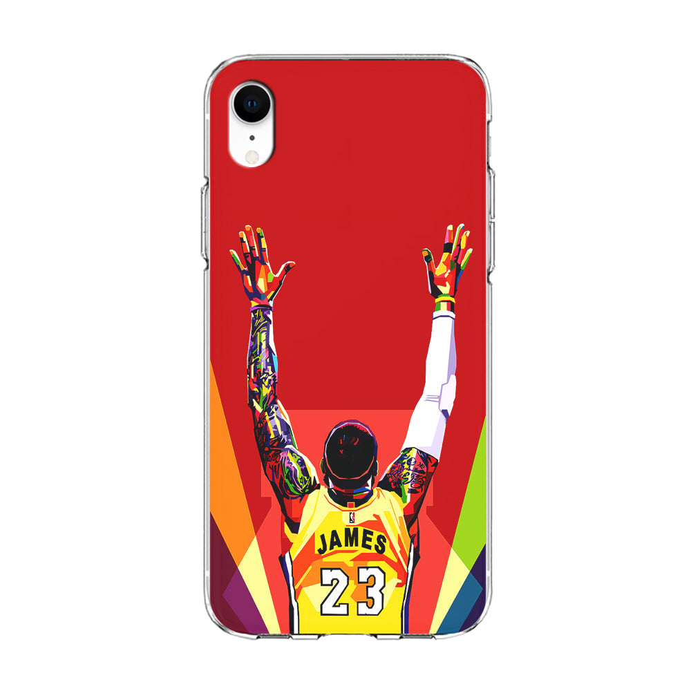 Lebron James Colorful Pop Art iPhone XR Case-Phone Case-Clear Soft Case-Altracase