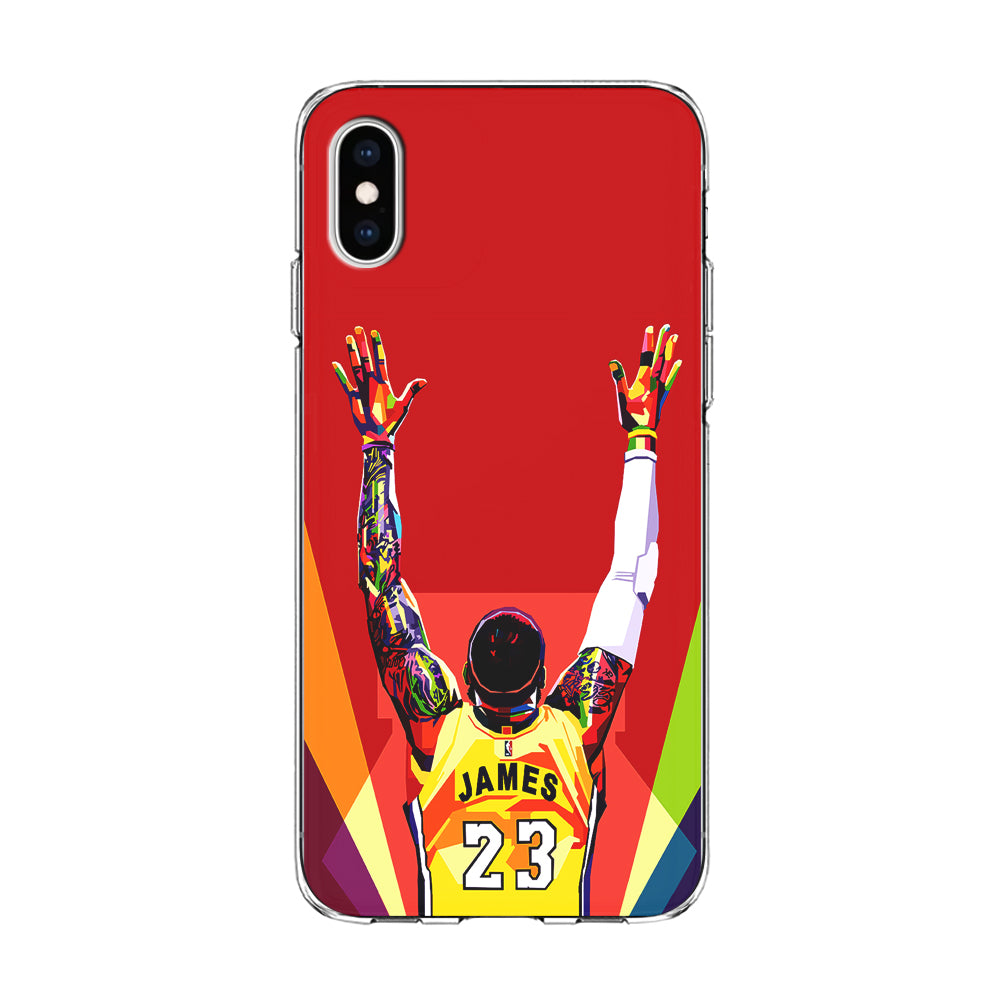 Lebron James Colorful Pop Art iPhone Xs Case-Phone Case-Clear Soft Case-Altracase