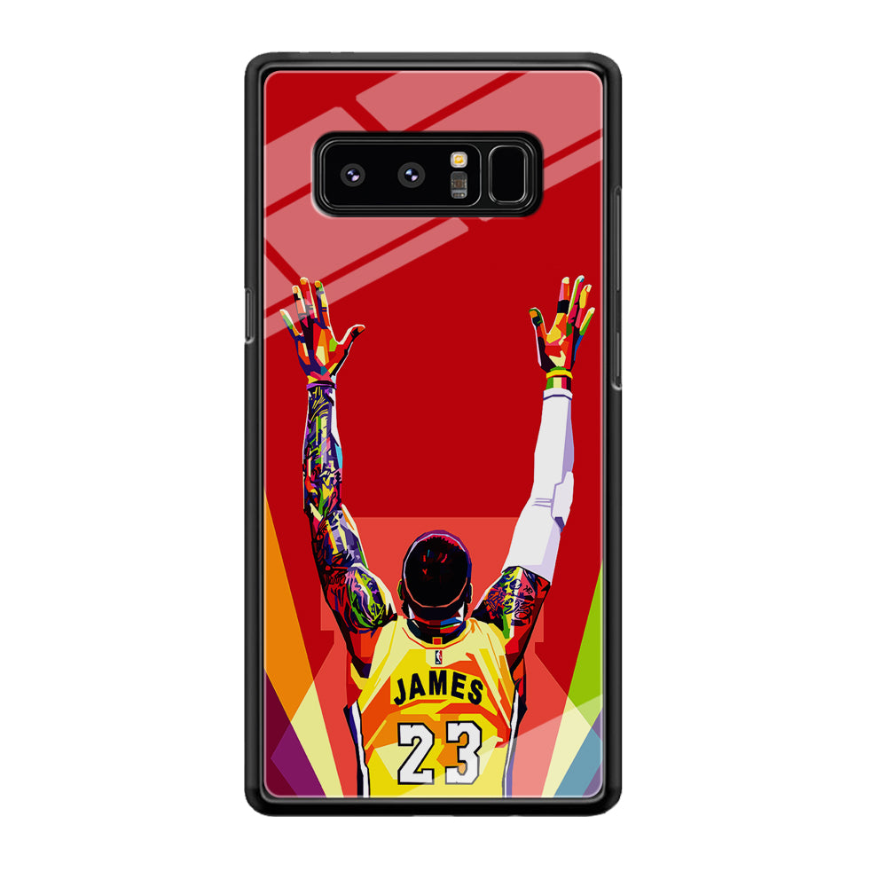 Lebron James Colorful Pop Art Samsung Galaxy Note 8 Case-Phone Case-Rubber Black (2D Case)-Altracase
