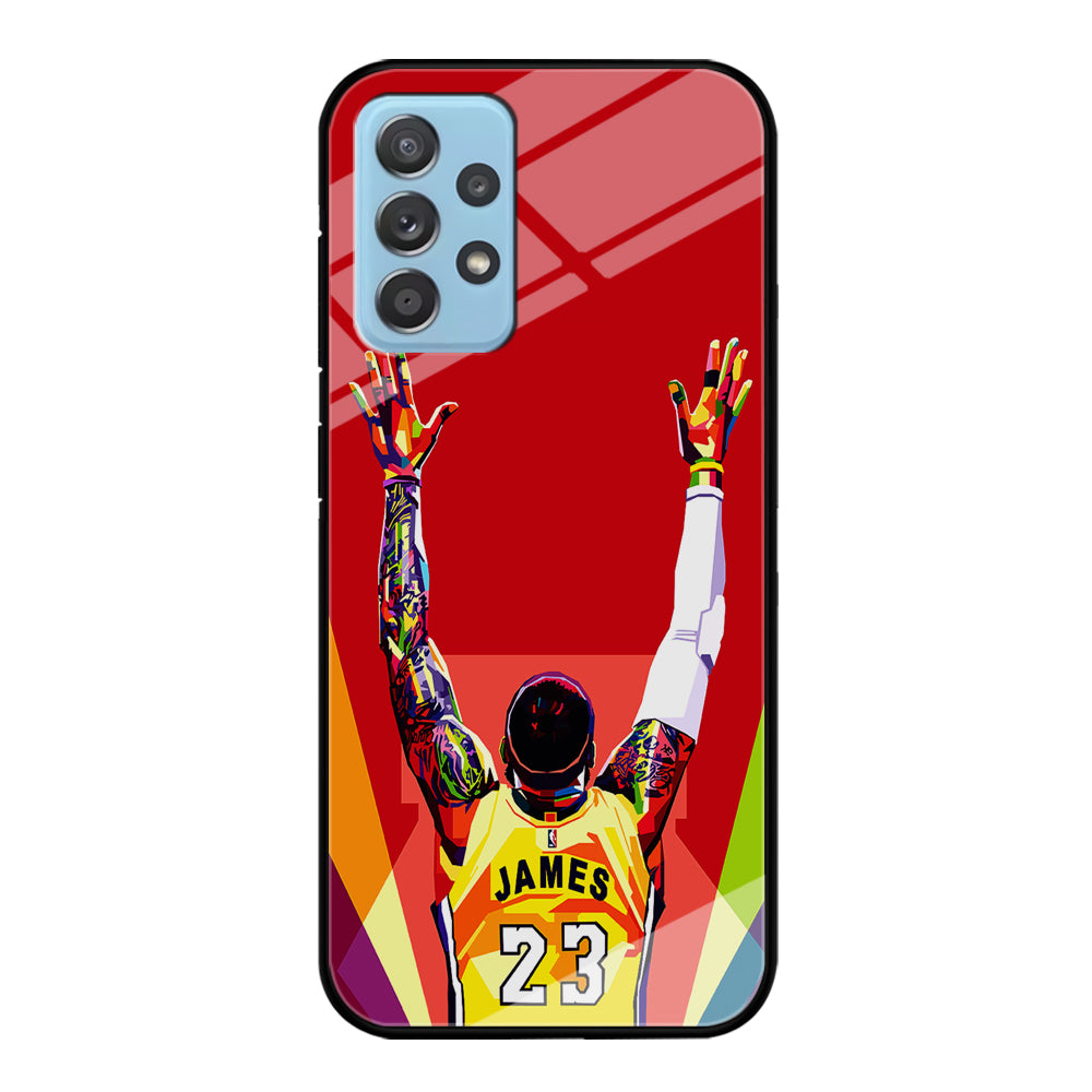 Lebron James Colorful Pop Art Samsung Galaxy A52 Case-Phone Case-Tempered Glass Case-Altracase