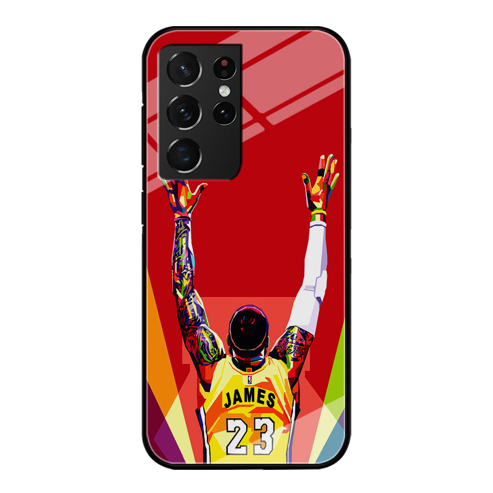 Lebron James Colorful Pop Art Samsung Galaxy S24 Ultra Case-Phone Case-Tempered Glass Case-Altracase