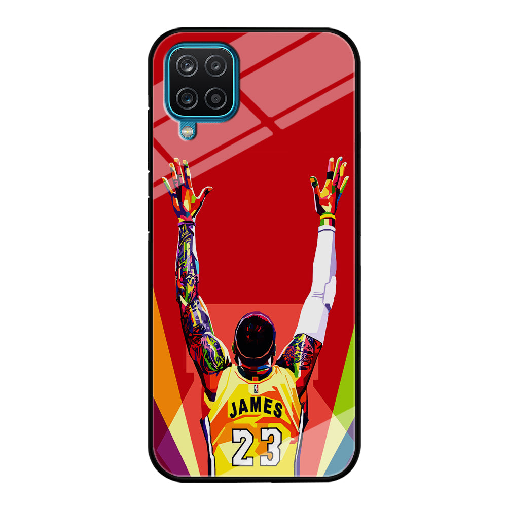 Lebron James Colorful Pop Art Samsung Galaxy A12 Case-Phone Case-Tempered Glass Case-Altracase