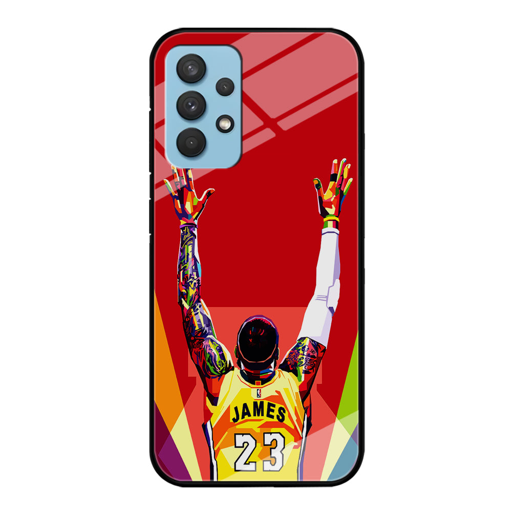 Lebron James Colorful Pop Art Samsung Galaxy A32 Case-Phone Case-Tempered Glass Case-Altracase