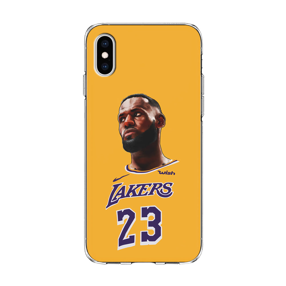 Lebron James Lakers iPhone Xs Case-Phone Case-Clear Soft Case-Altracase