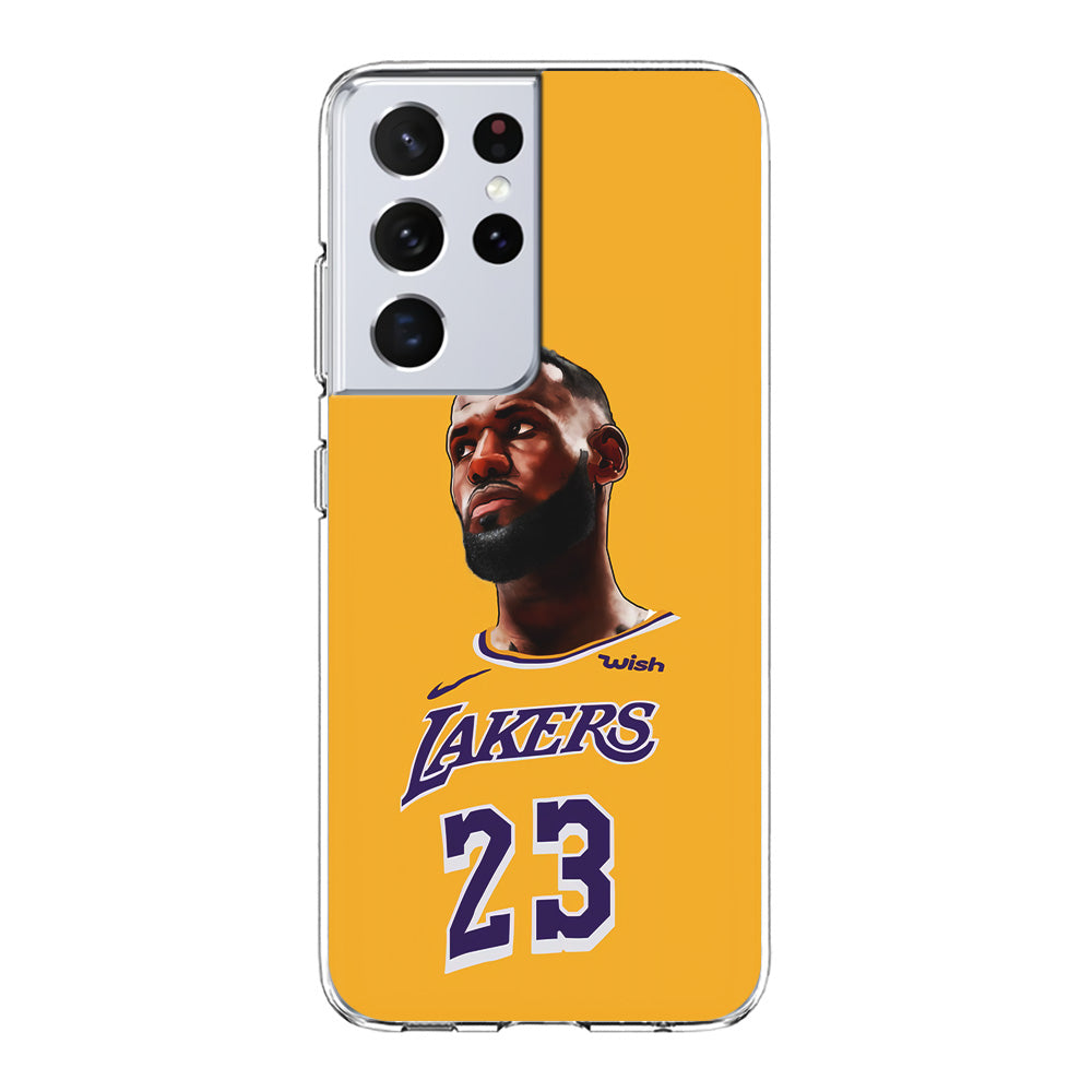 Lebron James Lakers Samsung Galaxy S21 Ultra Case-Phone Case-Clear Soft Case-Altracase
