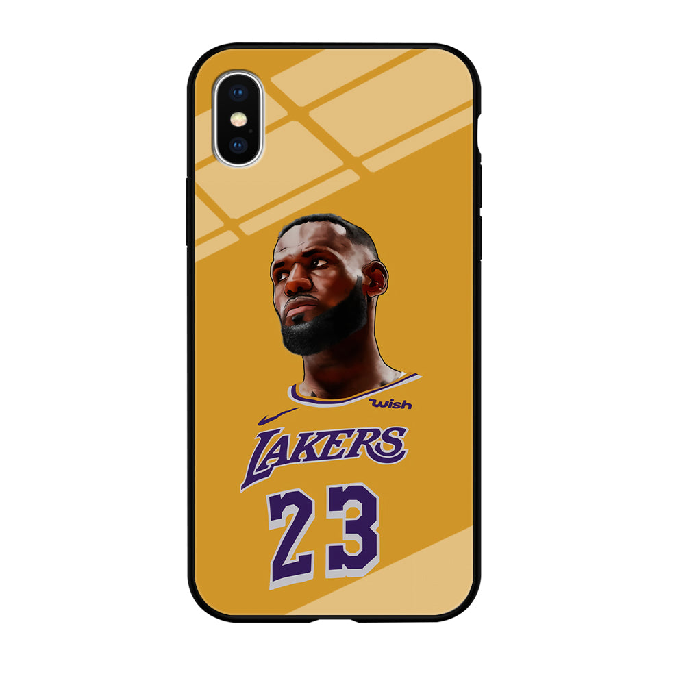 Lebron James Lakers iPhone Xs Case-Phone Case-Tempered Glass Case-Altracase