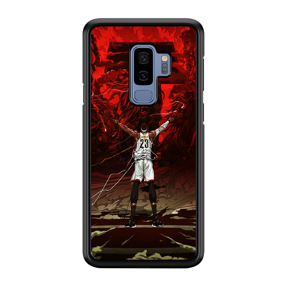 Lebron James Lion Art Samsung Galaxy S9 Plus Case-Phone Case-Rubber Black (2D Case)-Altracase