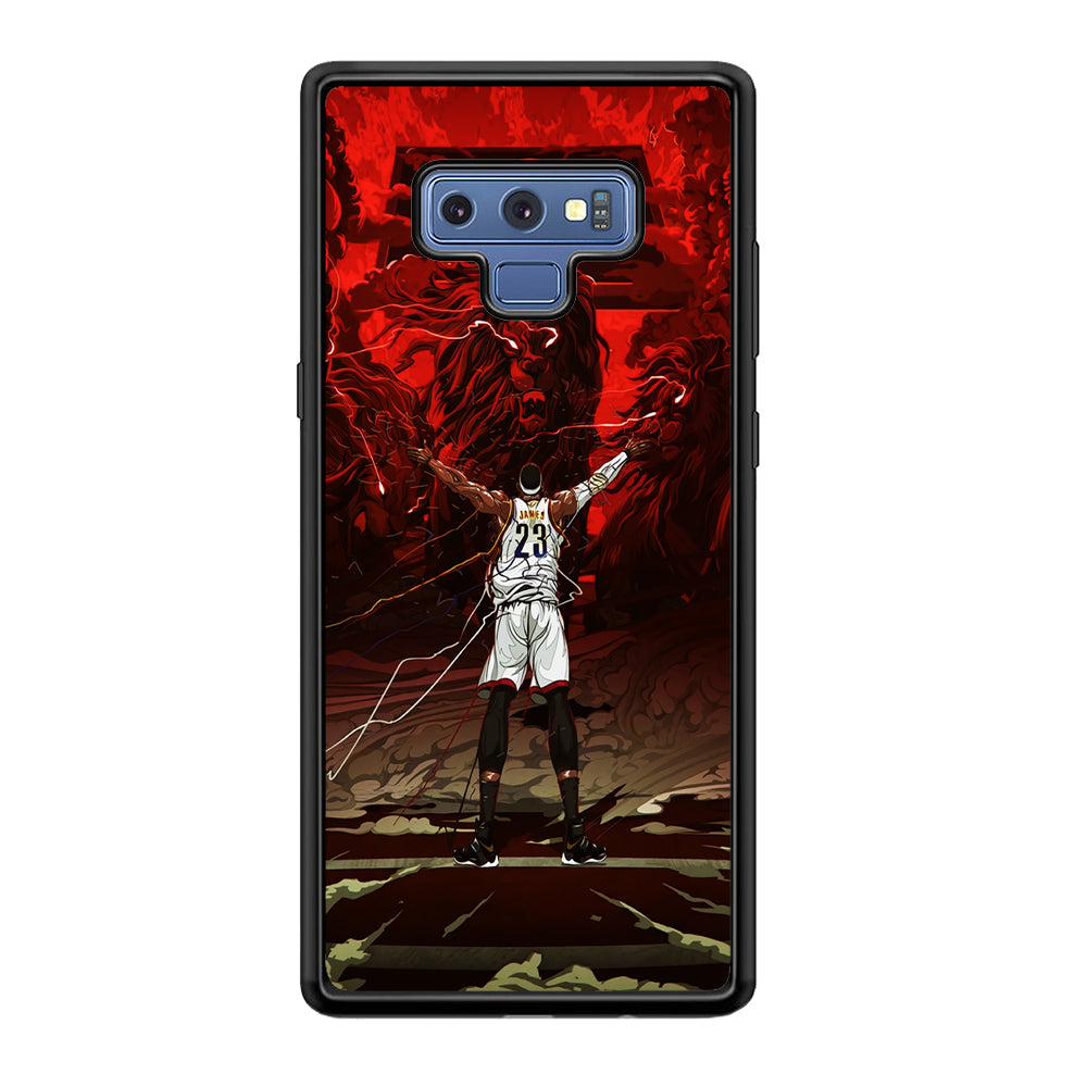 Lebron James Lion Art Samsung Galaxy Note 9 Case-Phone Case-Rubber Black (2D Case)-Altracase