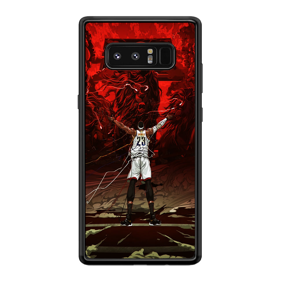Lebron James Lion Art Samsung Galaxy Note 8 Case-Phone Case-Rubber Black (2D Case)-Altracase