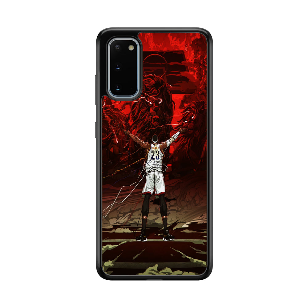 Lebron James Lion Art Samsung Galaxy S20 Case-Phone Case-Rubber Black (2D Case)-Altracase