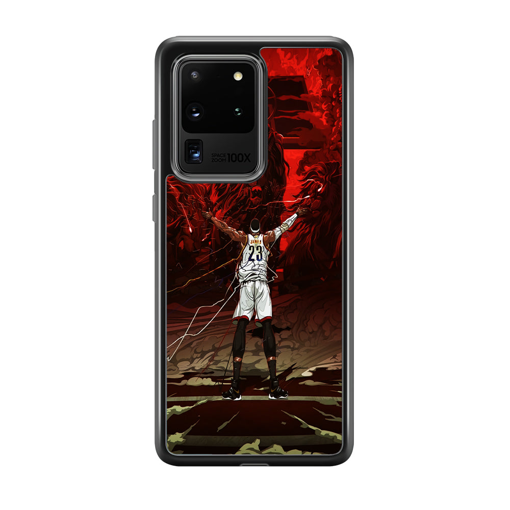 Lebron James Lion Art Samsung Galaxy S20 Ultra Case-Phone Case-Tempered Glass Case-Altracase