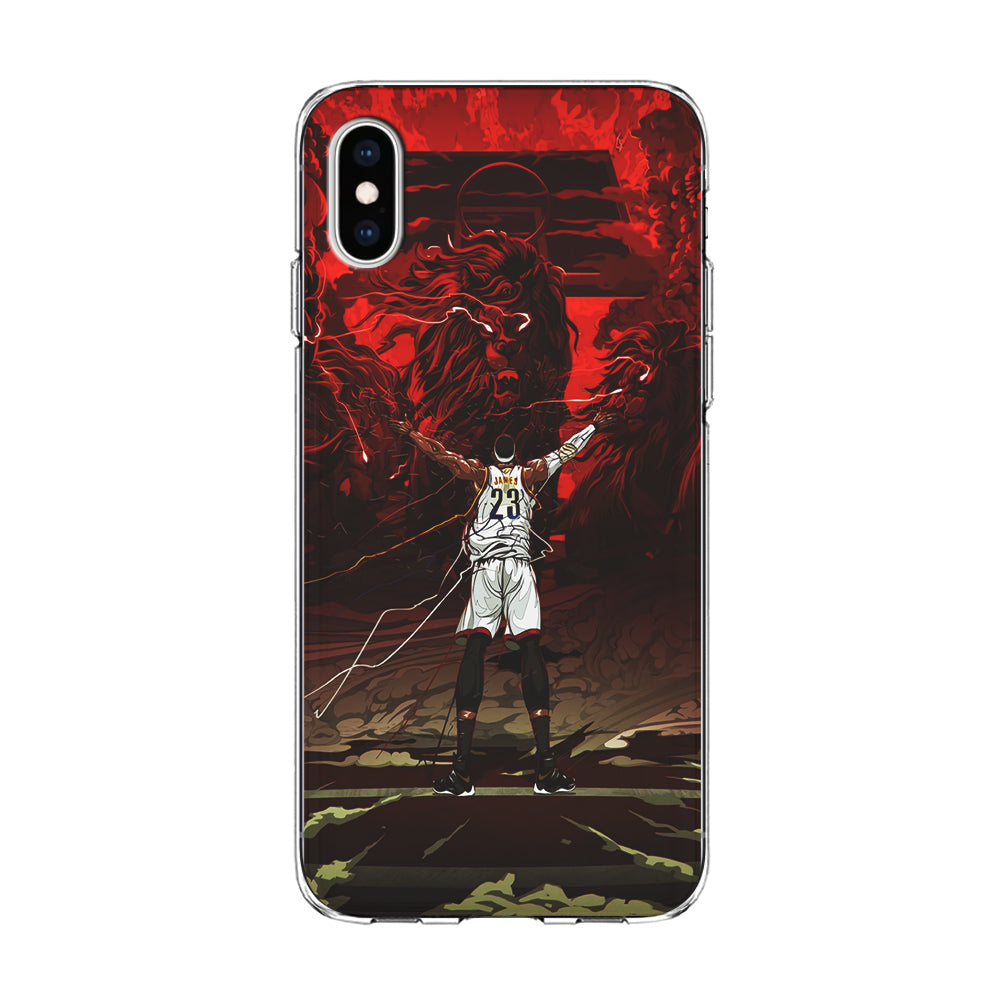 Lebron James Lion Art iPhone Xs Case-Phone Case-Clear Soft Case-Altracase