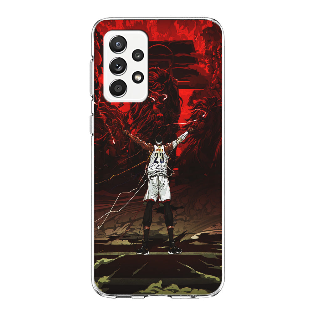 Lebron James Lion Art Samsung Galaxy A52 Case-Phone Case-Clear Soft Case-Altracase