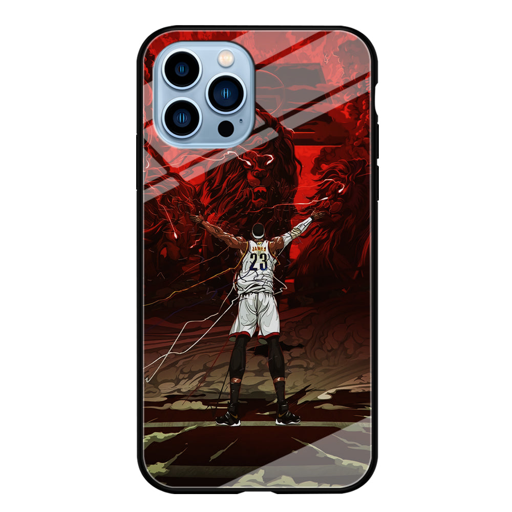 Lebron James Lion Art iPhone 15 Pro Max Case-Phone Case-Tempered Glass Case-Altracase