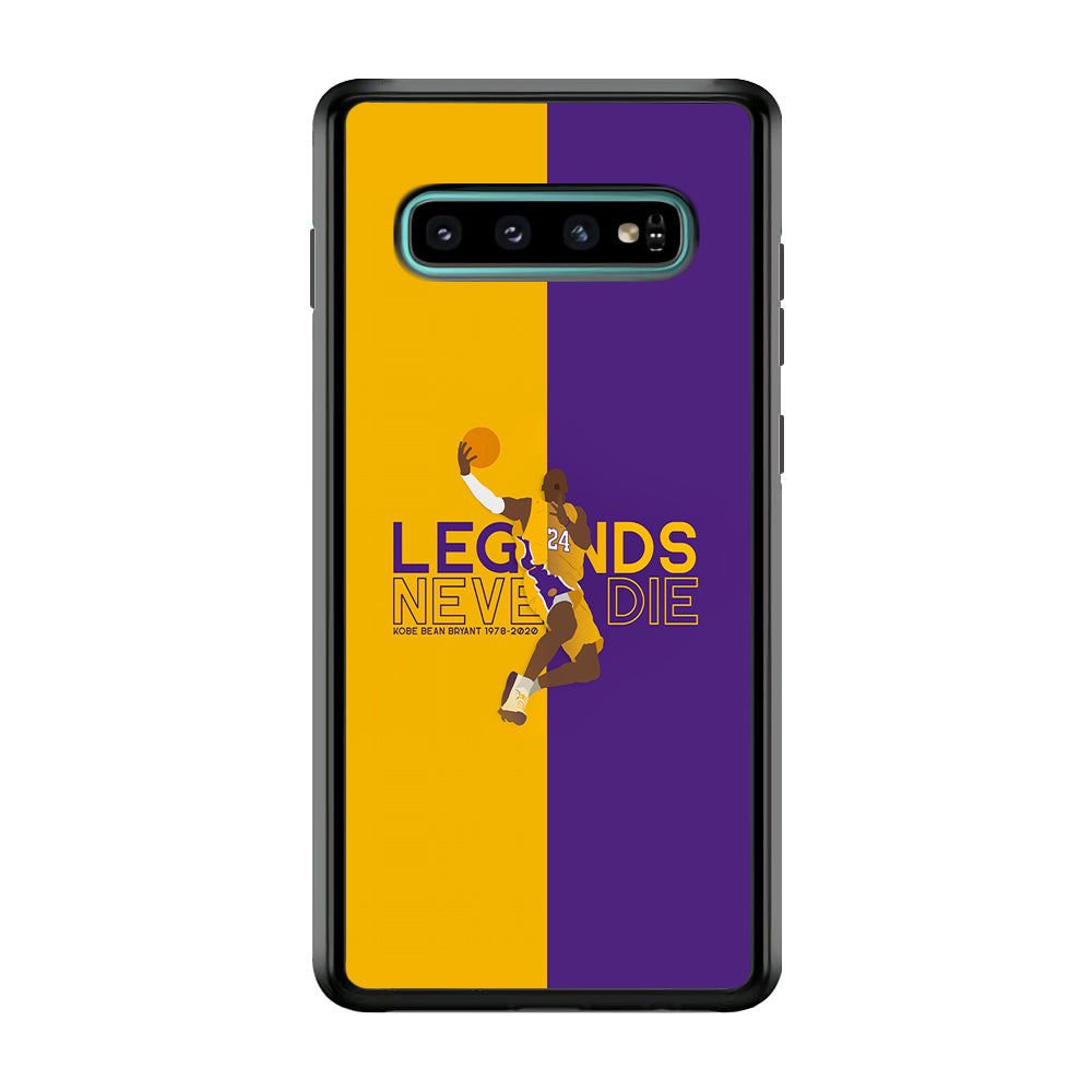 Legend Kobe Bryant 24 Lakers Samsung Galaxy S10 Case-Phone Case-Rubber Black (2D Case)-Altracase