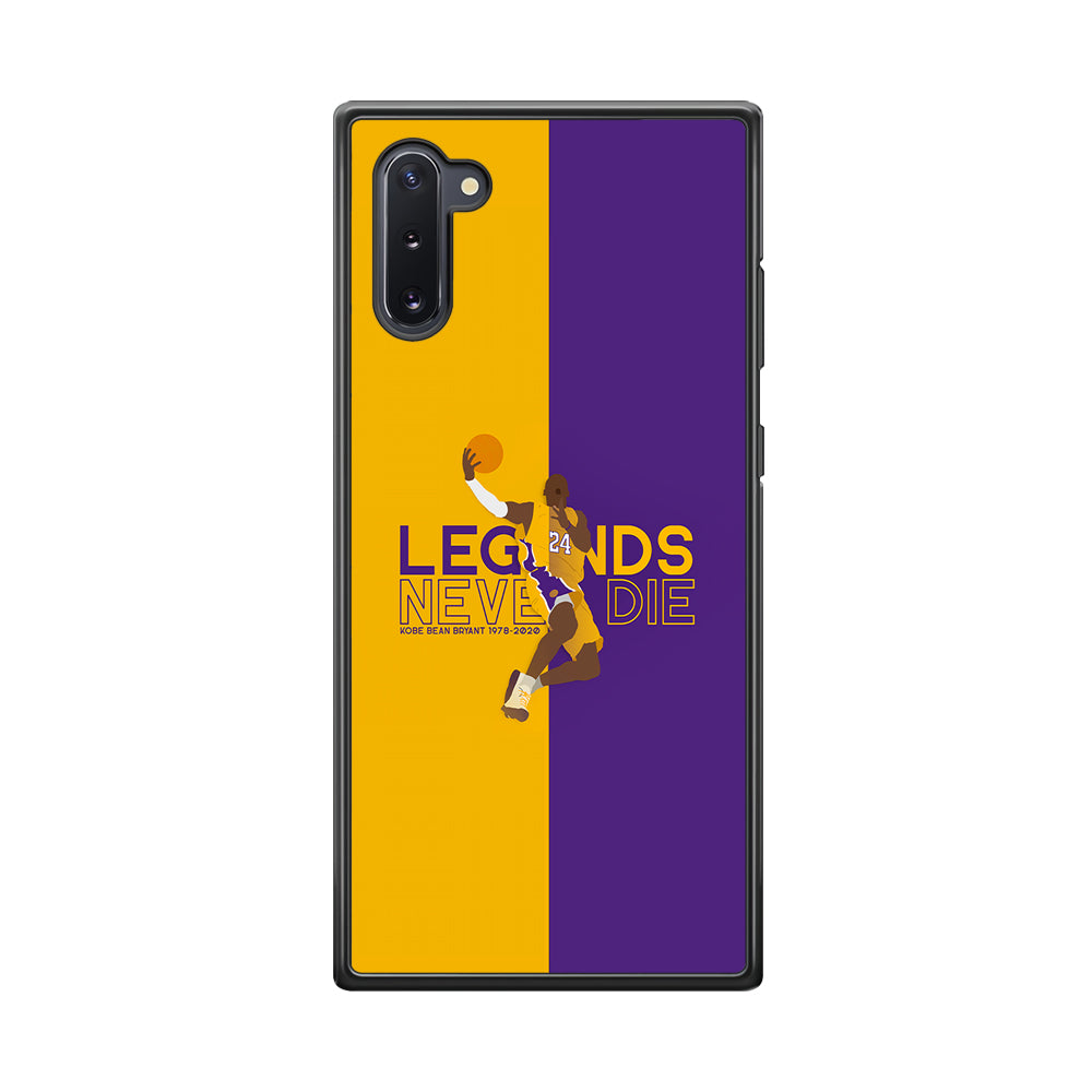 Legend Kobe Bryant 24 Lakers Samsung Galaxy Note 10 Case-Phone Case-Rubber Black (2D Case)-Altracase