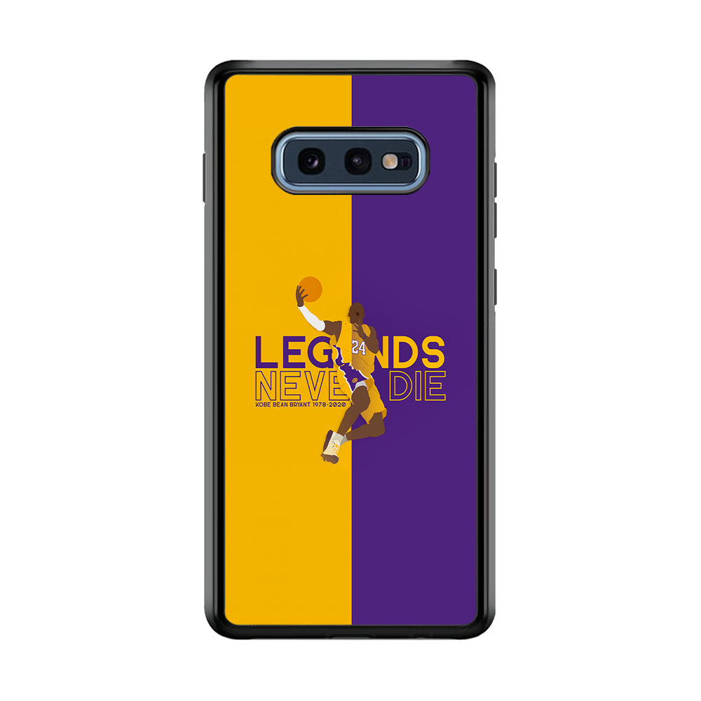 Legend Kobe Bryant 24 Lakers Samsung Galaxy S10E Case-Phone Case-Rubber Black (2D Case)-Altracase