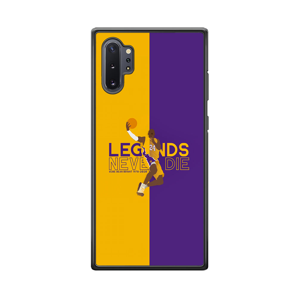 Legend Kobe Bryant 24 Lakers Samsung Galaxy Note 10 Plus Case-Phone Case-Rubber Black (2D Case)-Altracase