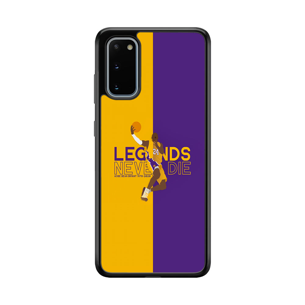 Legend Kobe Bryant 24 Lakers Samsung Galaxy S20 Case-Phone Case-Rubber Black (2D Case)-Altracase