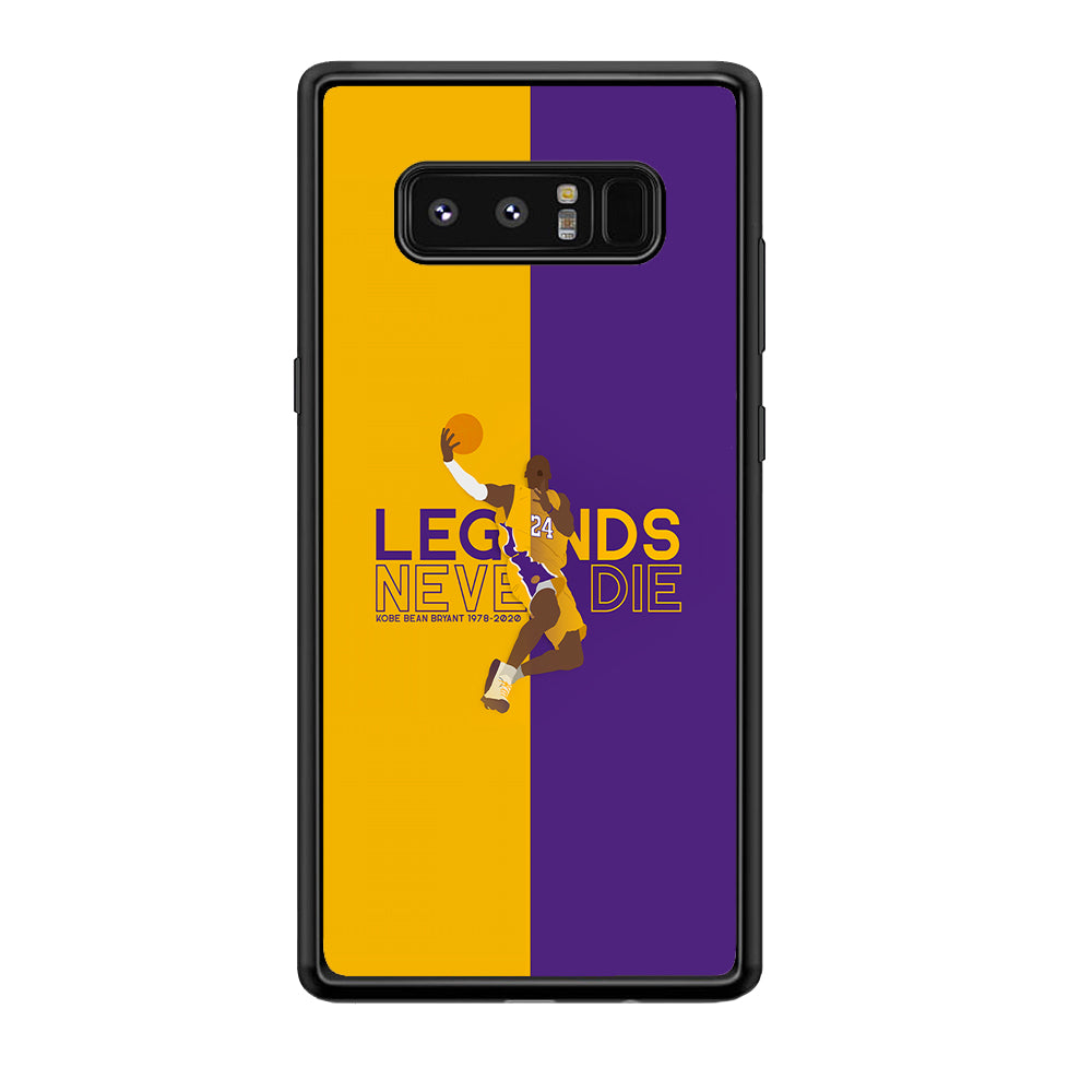 Legend Kobe Bryant 24 Lakers Samsung Galaxy Note 8 Case-Phone Case-Rubber Black (2D Case)-Altracase