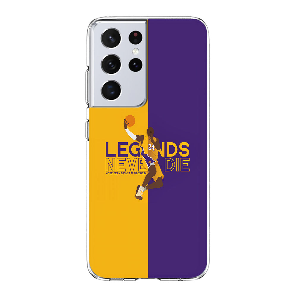 Legend Kobe Bryant 24 Lakers Samsung Galaxy S21 Ultra Case-Phone Case-Clear Soft Case-Altracase