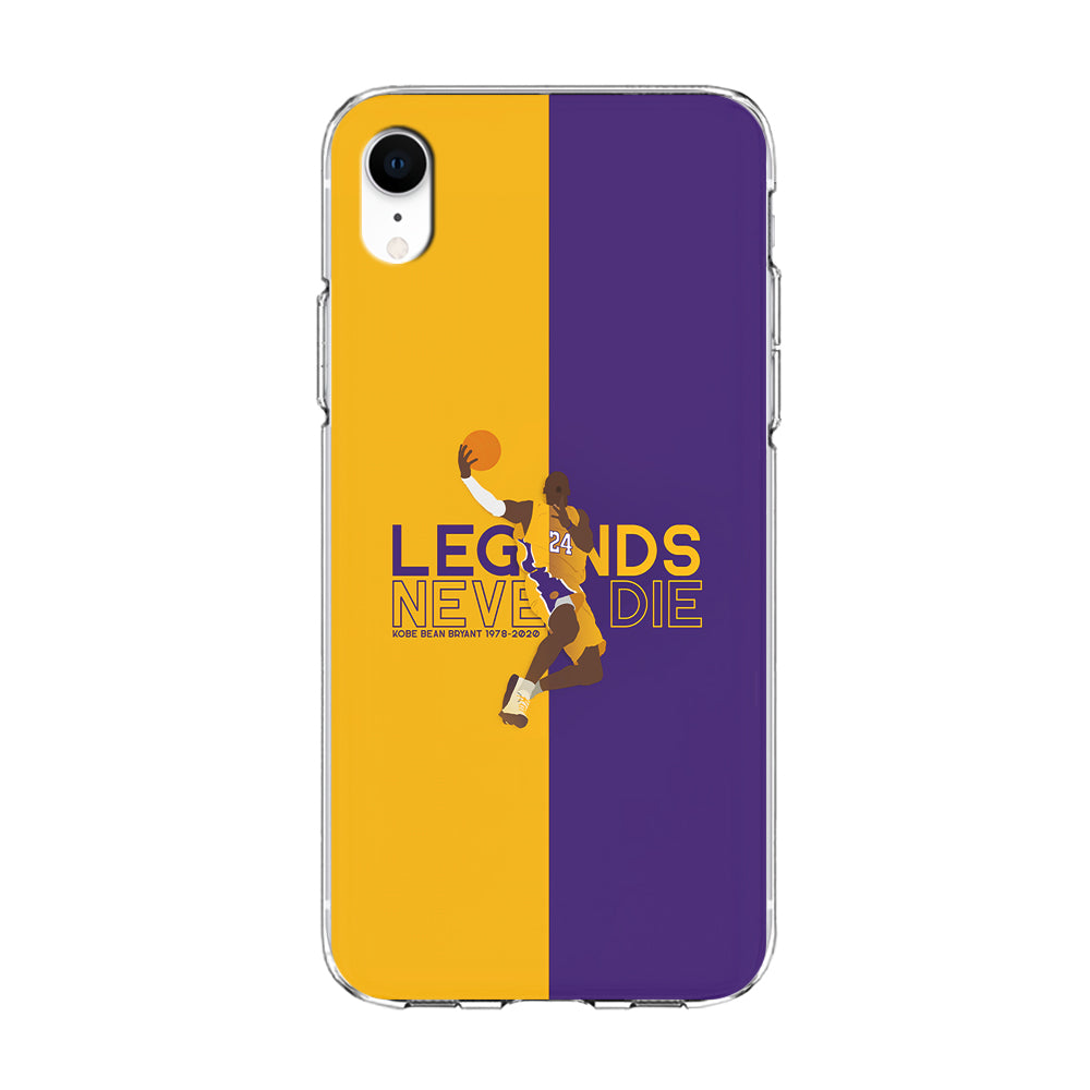 Legend Kobe Bryant 24 Lakers iPhone XR Case-Phone Case-Clear Soft Case-Altracase
