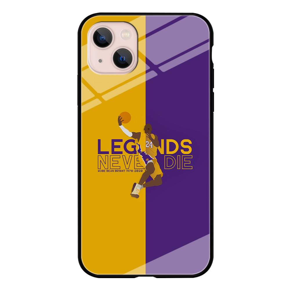 Legend Kobe Bryant 24 Lakers iPhone 15 Plus Case-Phone Case-Tempered Glass Case-Altracase