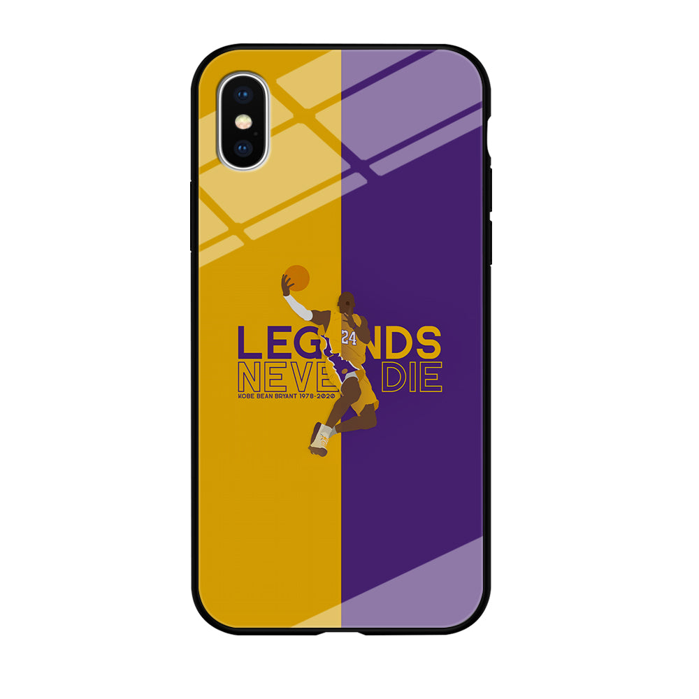 Legend Kobe Bryant 24 Lakers iPhone Xs Case-Phone Case-Tempered Glass Case-Altracase