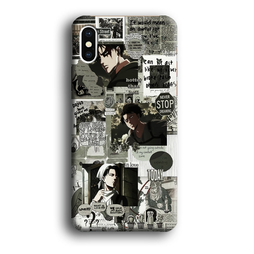 Levi Ackerman Aesthetic iPhone Xs Case-Phone Case-3D Case-Altracase