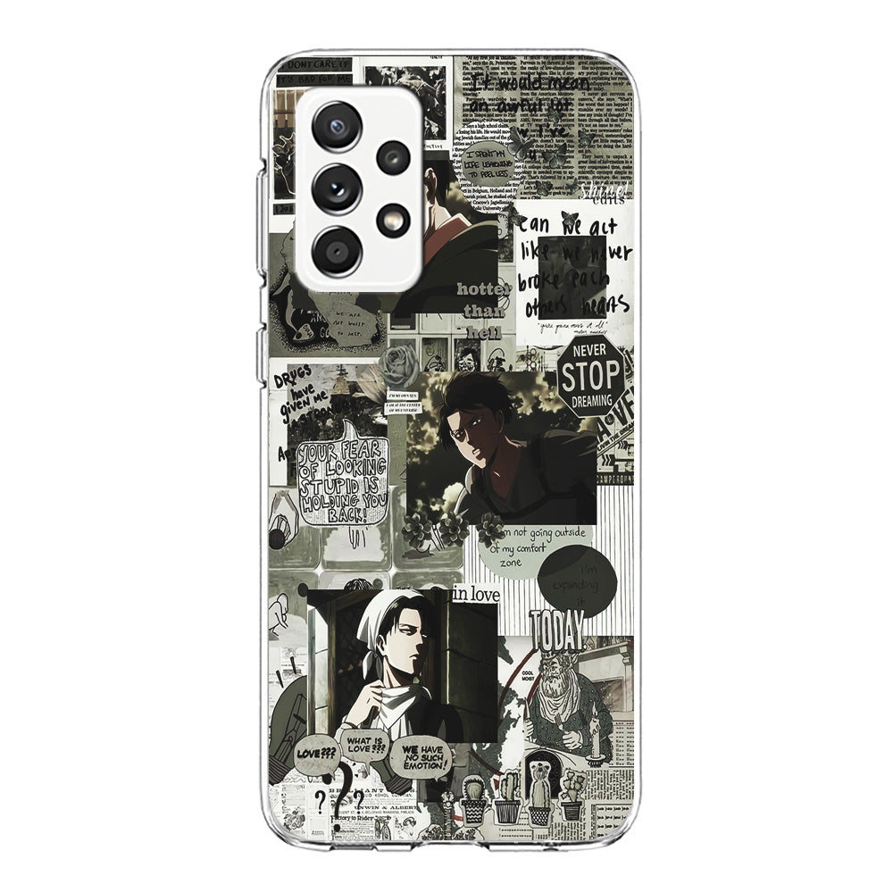 Levi Ackerman Aesthetic Samsung Galaxy A52 Case-Phone Case-Clear Soft Case-Altracase
