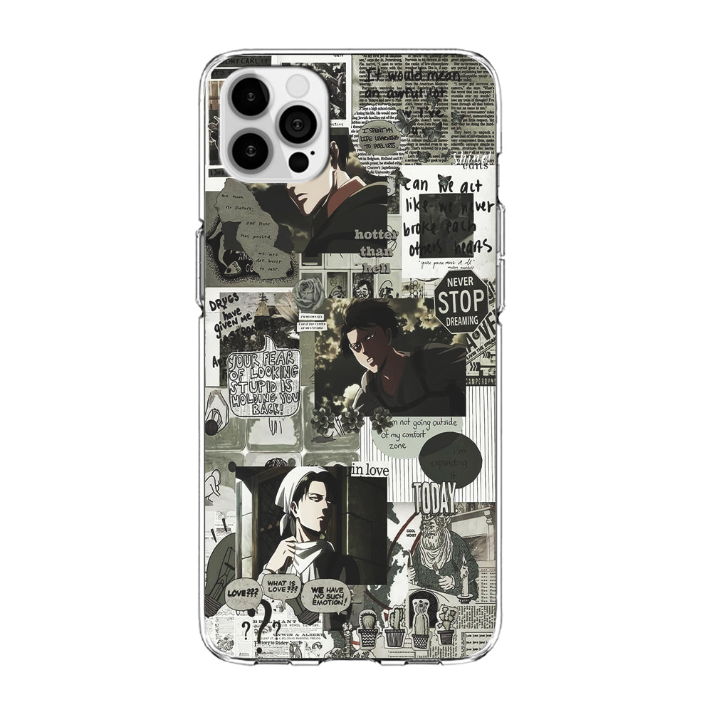 Levi Ackerman Aesthetic iPhone 15 Pro Max Case-Phone Case-Clear Soft Case-Altracase