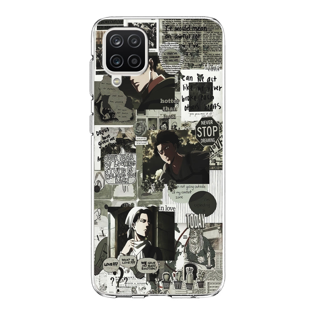 Levi Ackerman Aesthetic Samsung Galaxy A12 Case-Phone Case-Clear Soft Case-Altracase