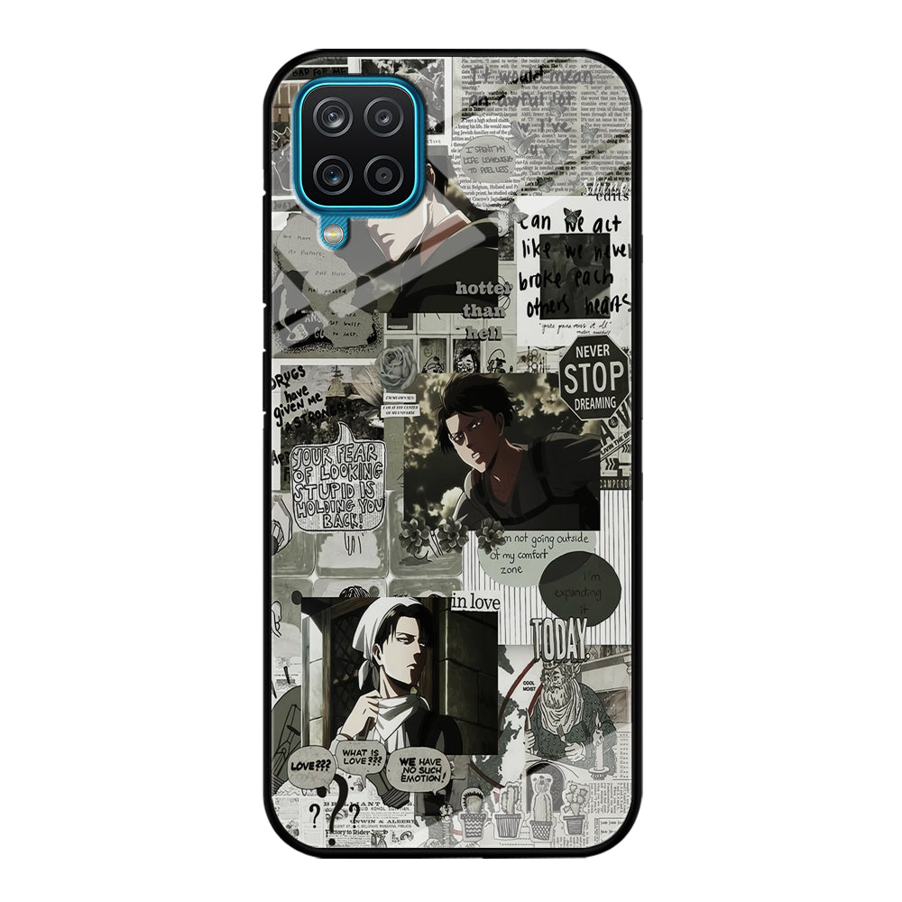 Levi Ackerman Aesthetic Samsung Galaxy A12 Case-Phone Case-Tempered Glass Case-Altracase