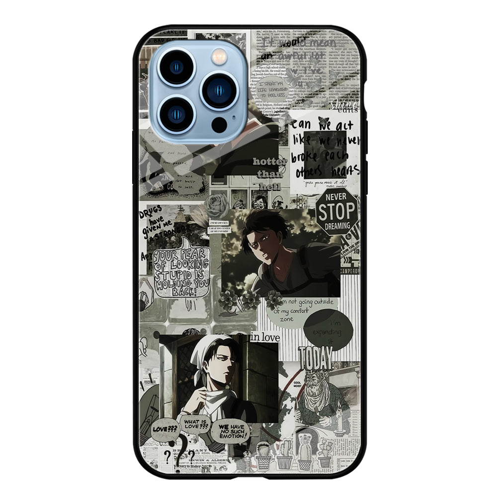 Levi Ackerman Aesthetic iPhone 14 Pro Max Case-Phone Case-Tempered Glass Case-Altracase