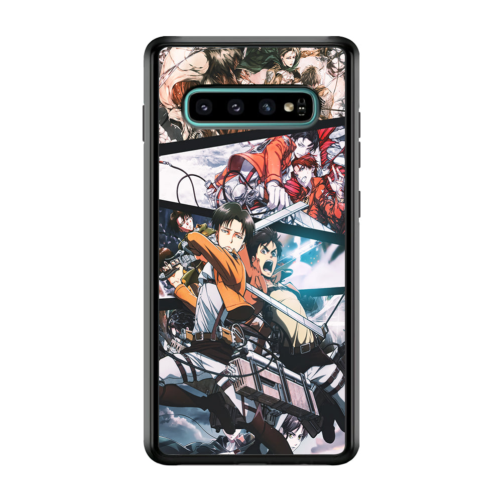 Levi Eren Collage Samsung Galaxy S10 Case-Phone Case-Rubber Black (2D Case)-Altracase