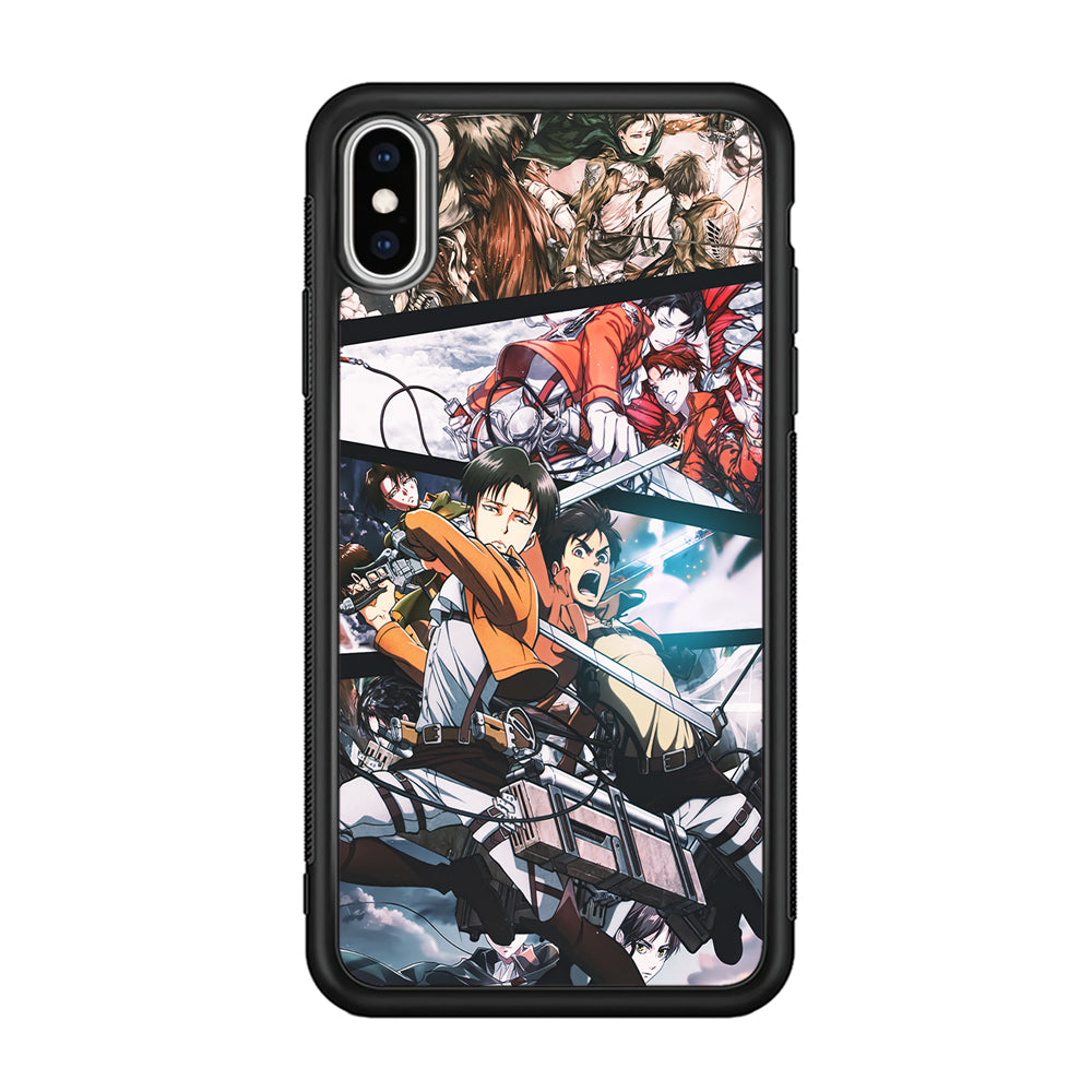 Levi Eren Collage iPhone Xs Case-Phone Case-Rubber Black (2D Case)-Altracase