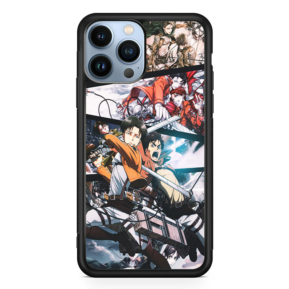 Levi Eren Collage iPhone 15 Pro Max Case-Phone Case-Rubber Black (2D Case)-Altracase