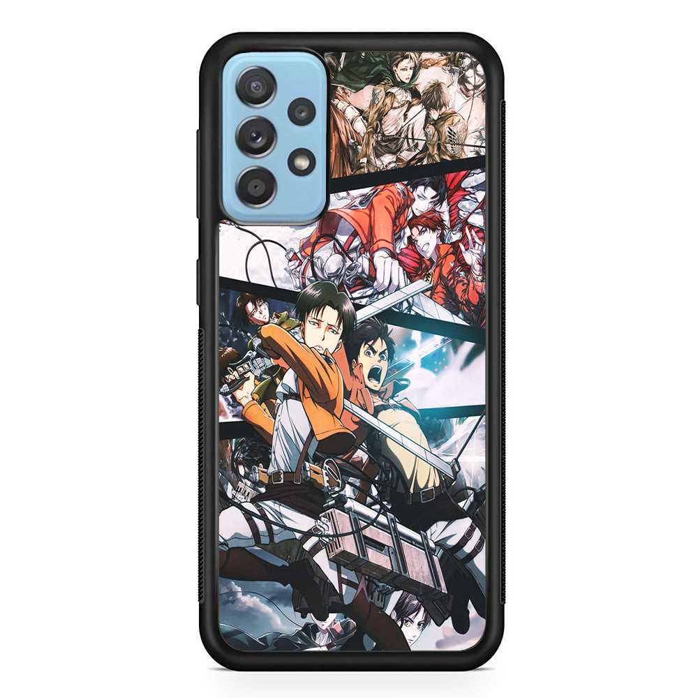 Levi Eren Collage Samsung Galaxy A52 Case-Phone Case-Rubber Black (2D Case)-Altracase