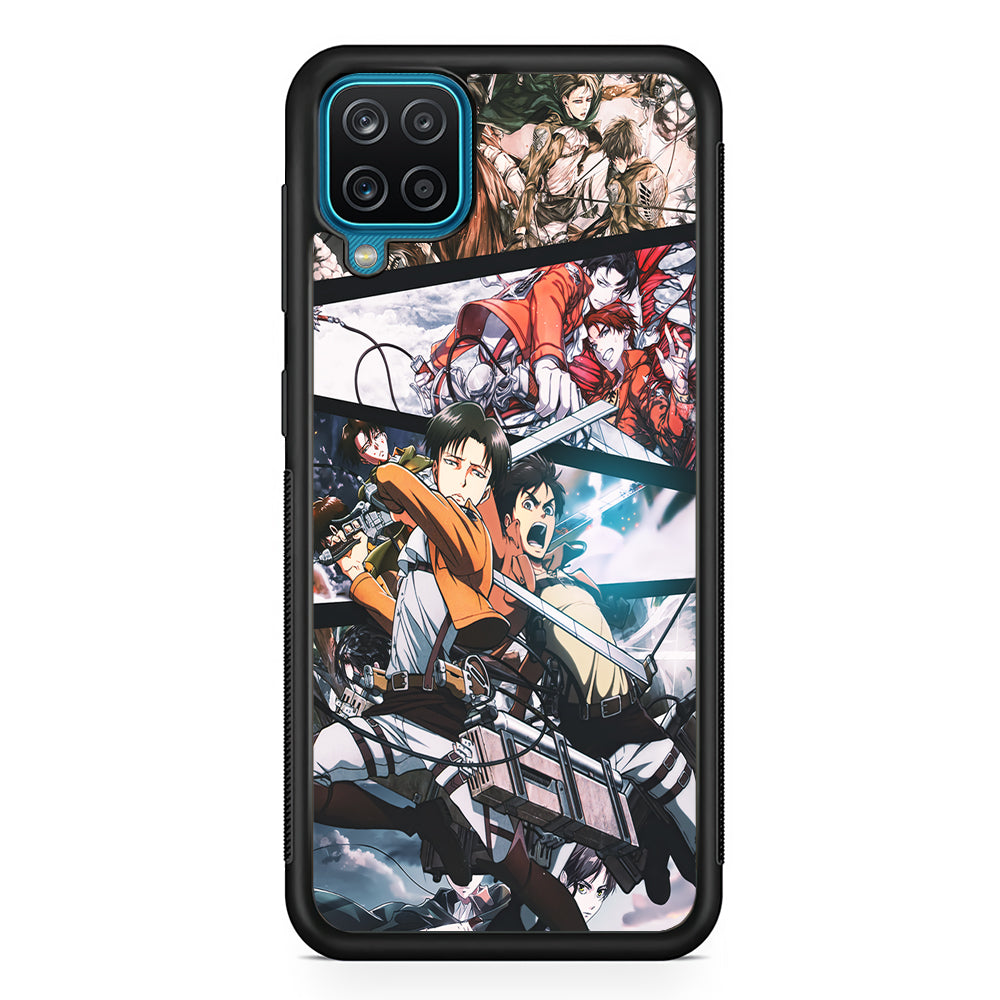 Levi Eren Collage Samsung Galaxy A12 Case-Phone Case-Rubber Black (2D Case)-Altracase