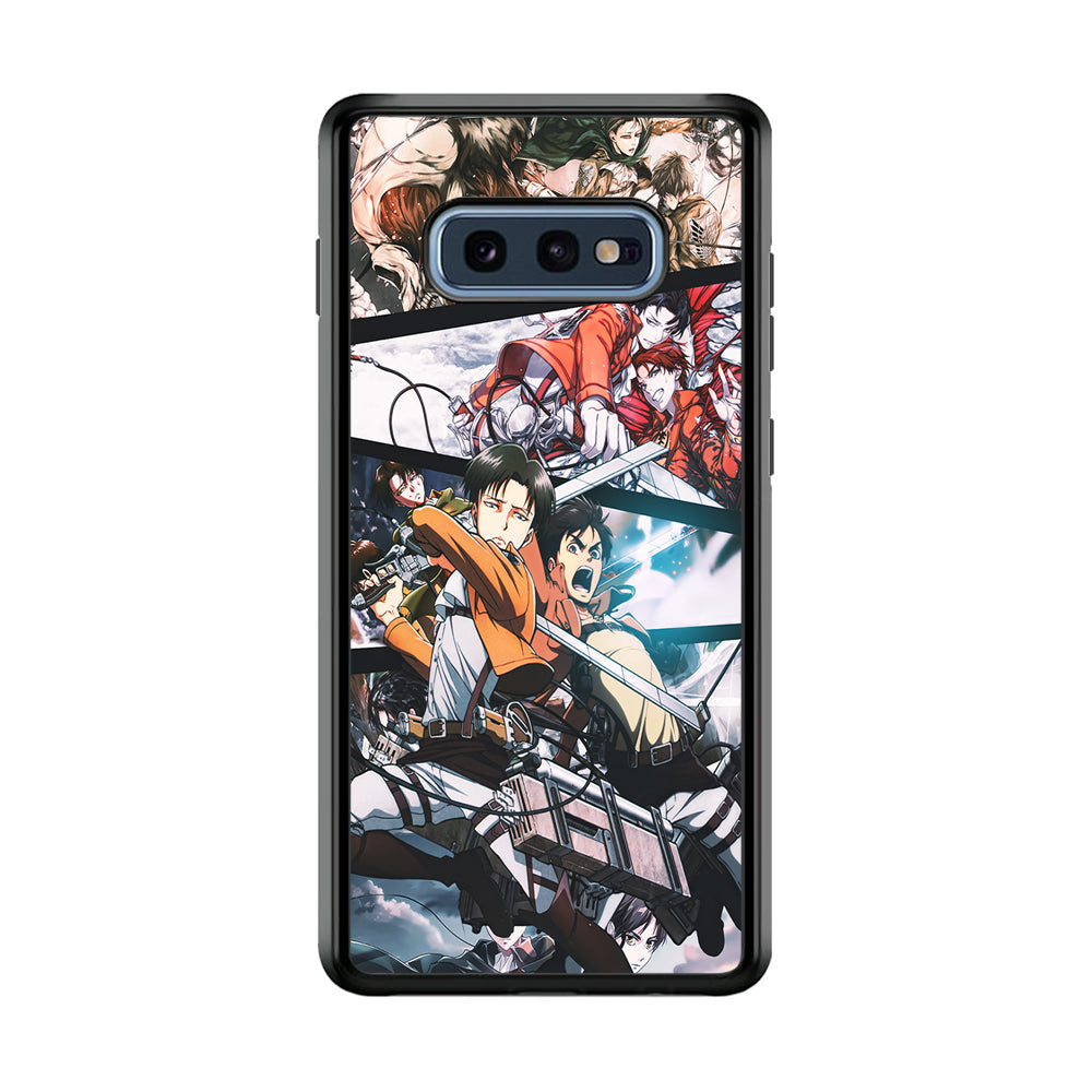 Levi Eren Collage Samsung Galaxy S10E Case-Phone Case-Rubber Black (2D Case)-Altracase