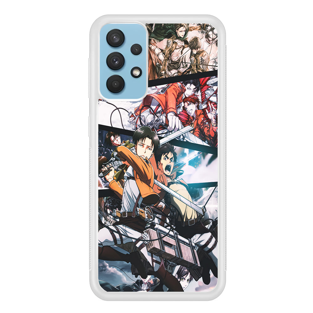 Levi Eren Collage Samsung Galaxy A32 Case-Phone Case-Rubber White (2D Case)-Altracase