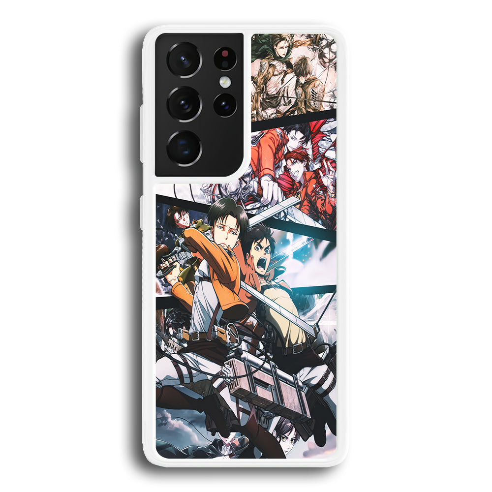 Levi Eren Collage Samsung Galaxy S21 Ultra Case-Phone Case-Rubber White (2D Case)-Altracase