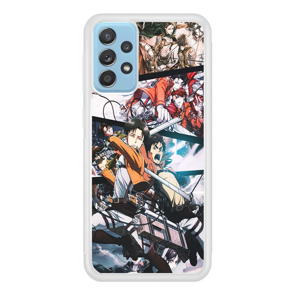 Levi Eren Collage Samsung Galaxy A52 Case-Phone Case-Rubber White (2D Case)-Altracase