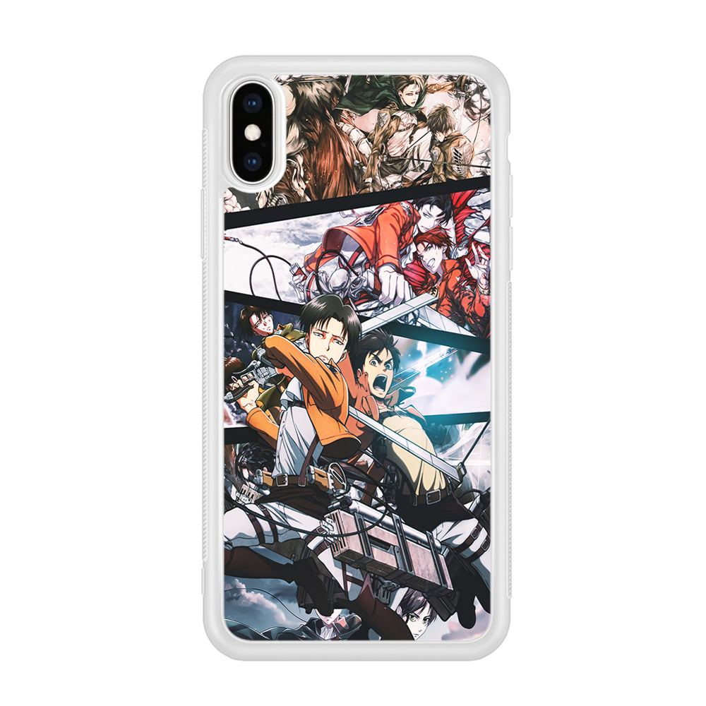 Levi Eren Collage iPhone Xs Case-Phone Case-Rubber White (2D Case)-Altracase