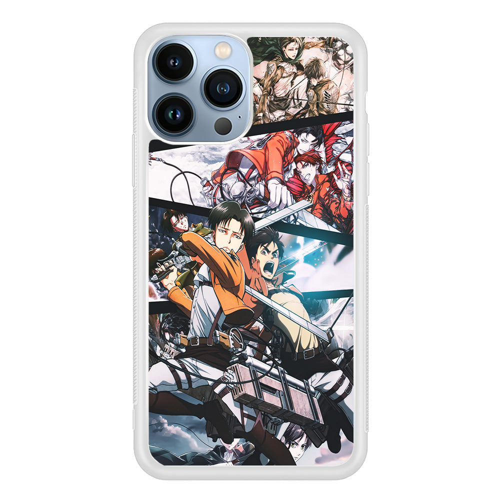 Levi Eren Collage iPhone 14 Pro Case-Phone Case-Rubber White (2D Case)-Altracase