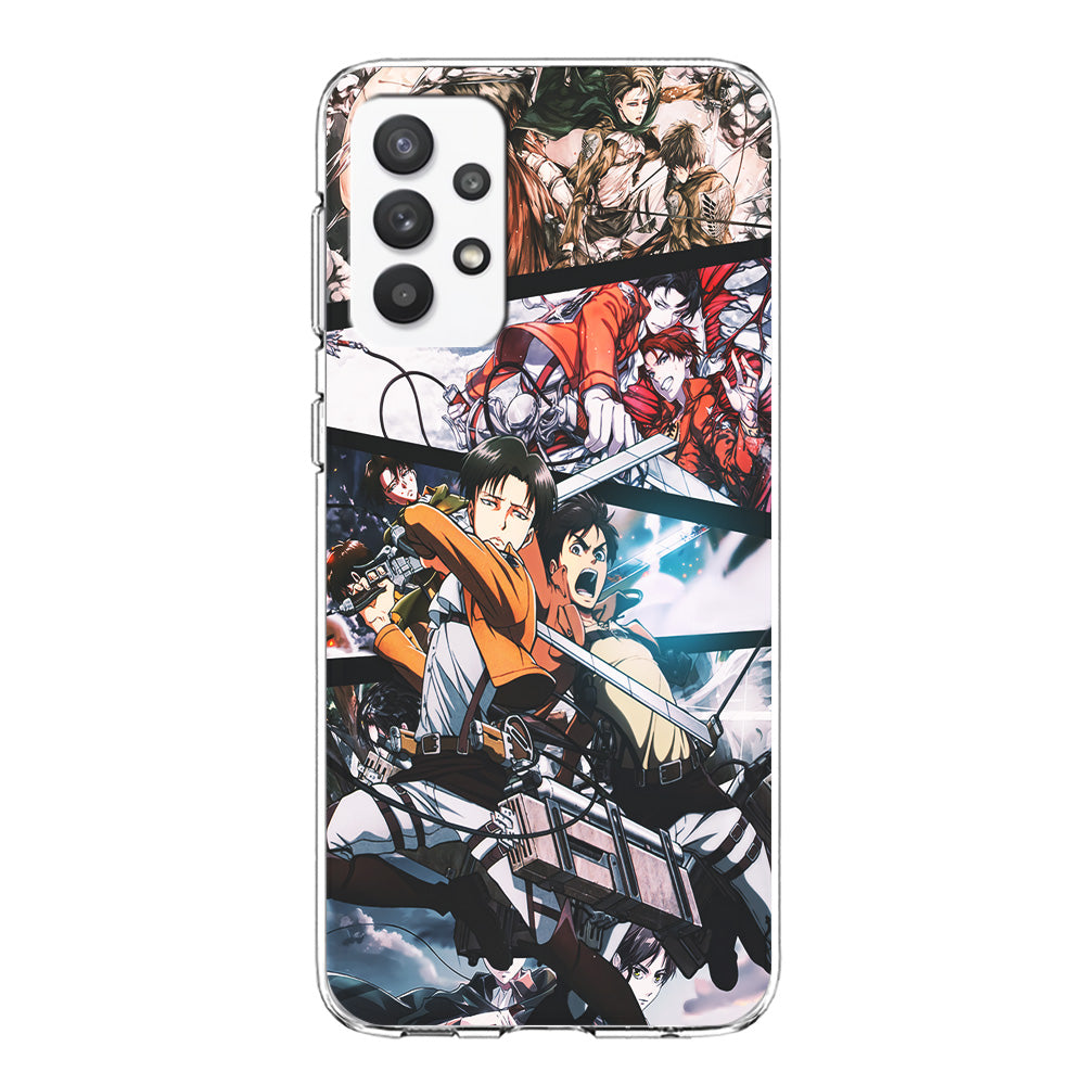 Levi Eren Collage Samsung Galaxy A32 Case-Phone Case-Clear Soft Case-Altracase