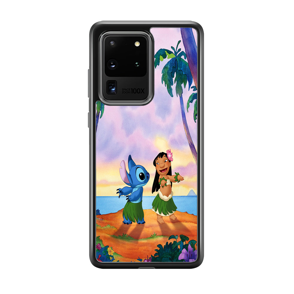 Lilo and Stitch Dancing Samsung Galaxy S20 Ultra Case-Phone Case-Tempered Glass Case-Altracase